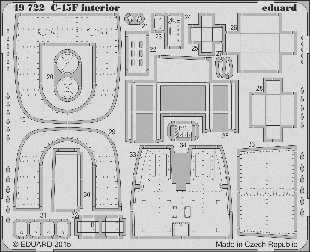 Eduard 49722 C-45F intérieur SA ICM 1/48