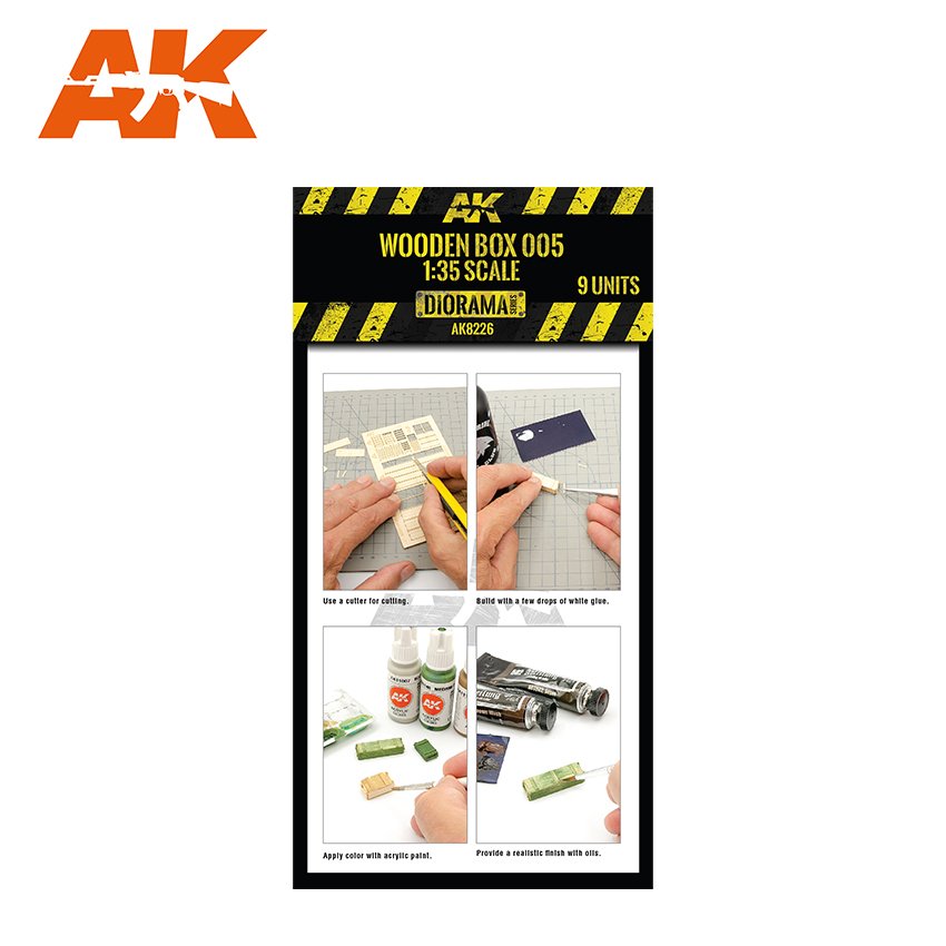 AK Interactive AK8226 BOÎTE EN BOIS DÉCOUPÉE AU LASER 005 (9 UNITÉS) – Bild 2
