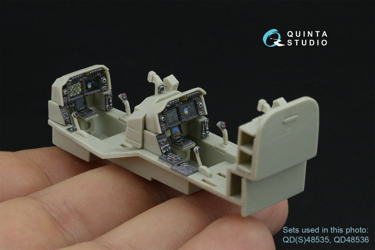 Quinta Studio QD48536 AH-1Z Zulu Cobra/Viper, écrans lumineux, intérieur imprimé en 3D et coloré sur papier décalcomanie (KittyHawk), échelle 1/48 – Bild 7