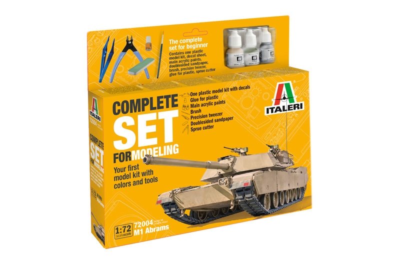 Italeri 72004 M1 Abrams - Kit complet pour maquettes à l&amp;#39;échelle 1/72