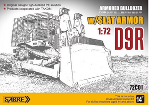 Bulldozer blindé Saber 72C01 D9R avec blindage à lames 1/72