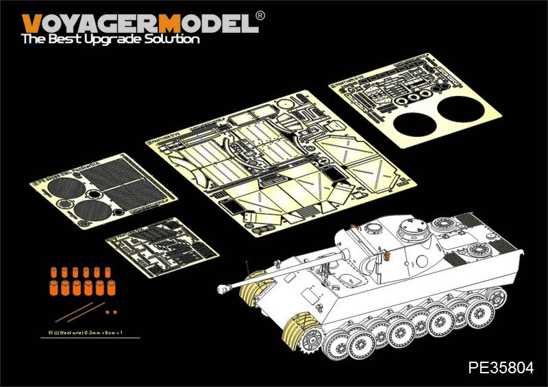 Maquette Voyager PE35804 Panther D V1 allemand de la Seconde Guerre mondiale (modèle de base) pour DROGON 6822 au 1/35