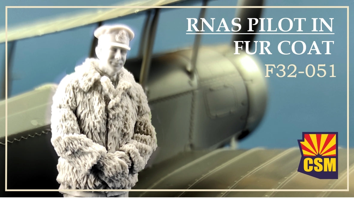 Maquette Copper State Models F32-051 Pilote de la RNAS en manteau de fourrure 1/32