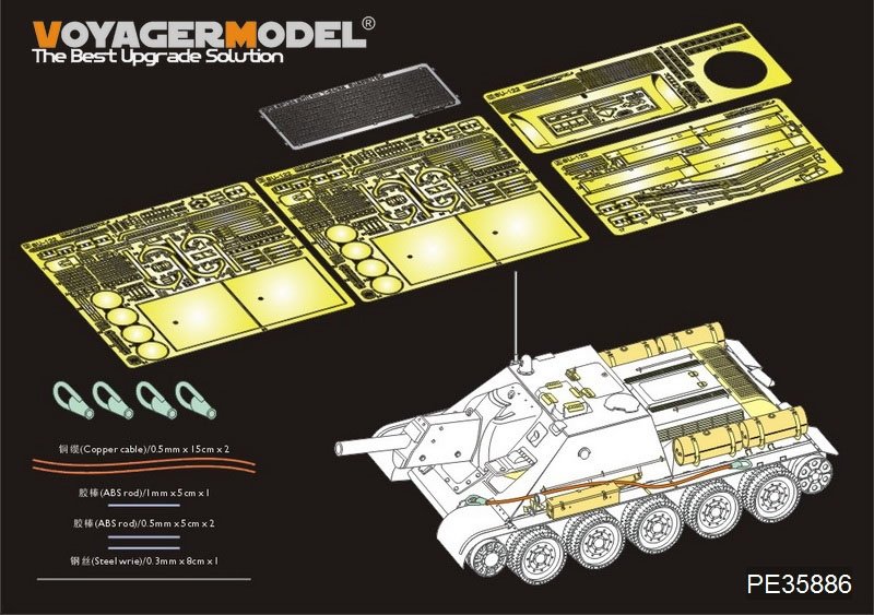 Voyager modèle PE35886 seconde guerre mondiale russie SU-122 Basic pour MINIART 1/35