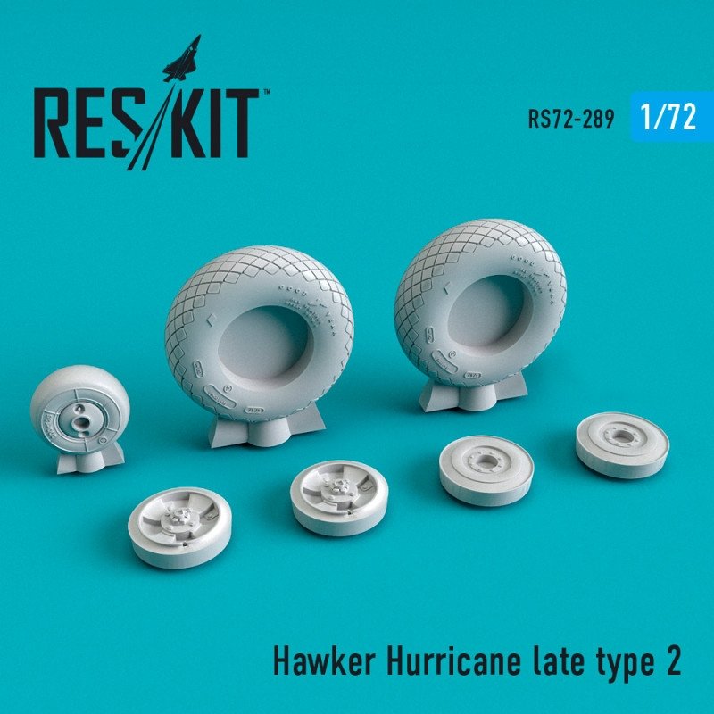 RESKIT RS72-0289 Jeu de roues Hawker Hurricane type tardif 2 1/72