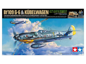 Tamiya 25204 Messerschmitt Bf109 G-6 et Kübelwagen Type 82, coffret au 1/48 – image 2