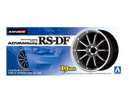 Aoshima 00901 Felgi + Opony Advan Racing Rs-Df 1/24