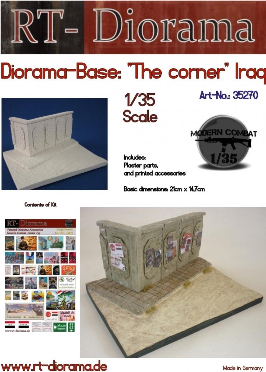 RT-Diorama 35270 Socle de diorama : « Le coin » (Irak) 1/35