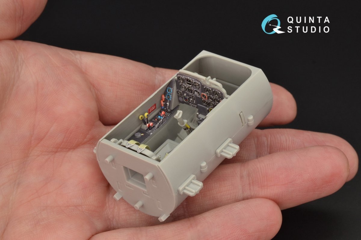 Intérieur imprimé en 3D et coloré sur papier décalcomanie Quinta Studio QD32059 Me-262A (pour maquette Trumpeter) 1/32 – immagine 3