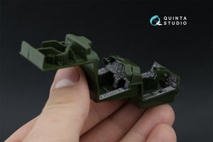 Intérieur imprimé en 3D et coloré sur papier décalcomanie Quinta Studio QDS-48572 AH-64A (Academy/Modelist) (petite version) 1/48  – immagine 8
