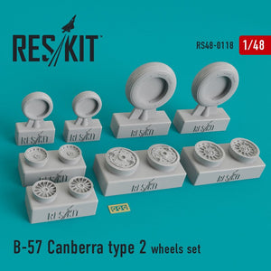 RESKIT RS48-0118 Jeu de roues B-57 Canberra type 2 1/48