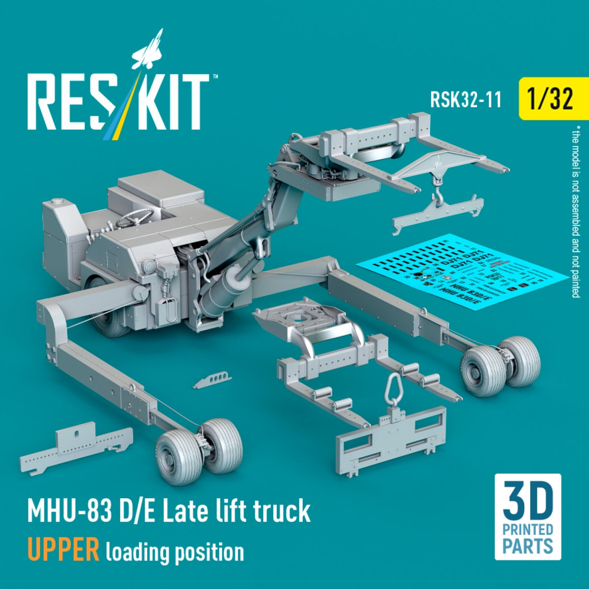 RESKIT RSK32-0011 MHU-83 D/E Chariot élévateur tardif, position de chargement supérieure (kit de modèle imprimé en 3D) 1/32