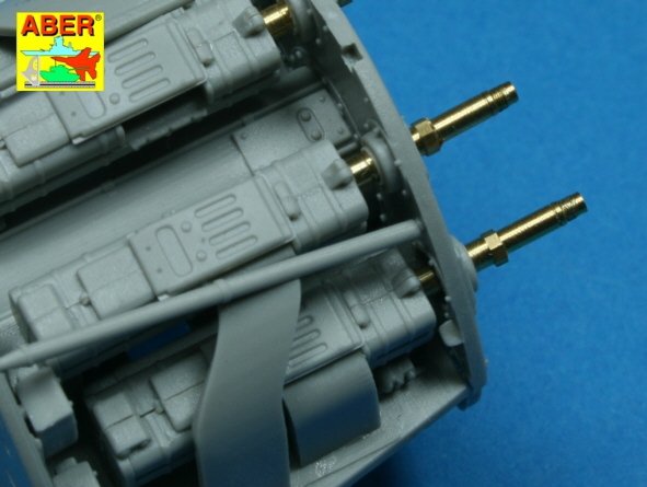 Aber A32010 Ensemble de 2 canons pour mitrailleuses d&amp;#39;avions allemands MK 108 de 30 mm avec tube de souffle (1/32) – imagen 5