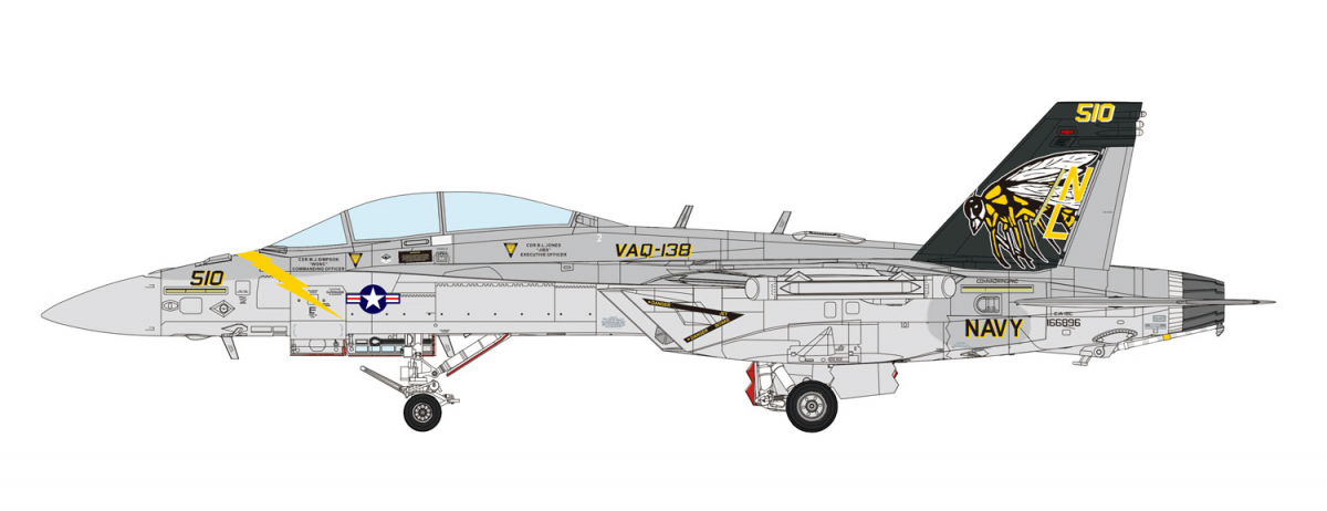 Meng LS-019 Boeing EA-18G Growler Avion d&amp;#39;attaque électronique Yellow Jackets 1/48 – image 13