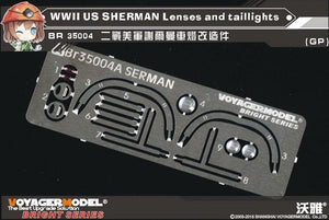 Lentilles et feux arrière du char Sherman américain de la Seconde Guerre mondiale Voyager Model BR35004 (GP) 1/35