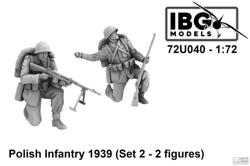 IBG 72U040 Infanterie polonaise 1939 Set 2 (impression 3D - 2 figurines) 1/72