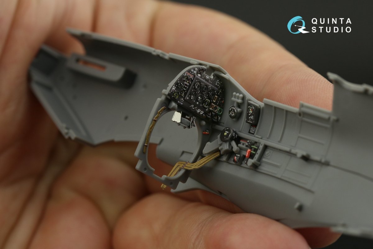 Intérieur imprimé en 3D et coloré sur papier décalcomanie Quinta Studio QD48134 Spitfire Mk.I (Tamiya) 1/48 – imagen 7