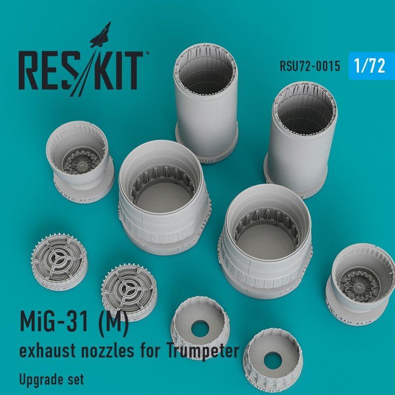 RESKIT RSU72-0015 Buses d&amp;#39;échappement MiG-31 M pour Trumpeter 1/72