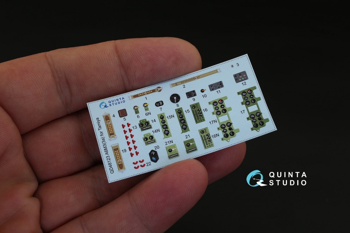 Intérieur imprimé en 3D et coloré sur papier décalcomanie Quinta Studio QD48123 A6M3 (pour kit Tamiya) 1/48 – image 2