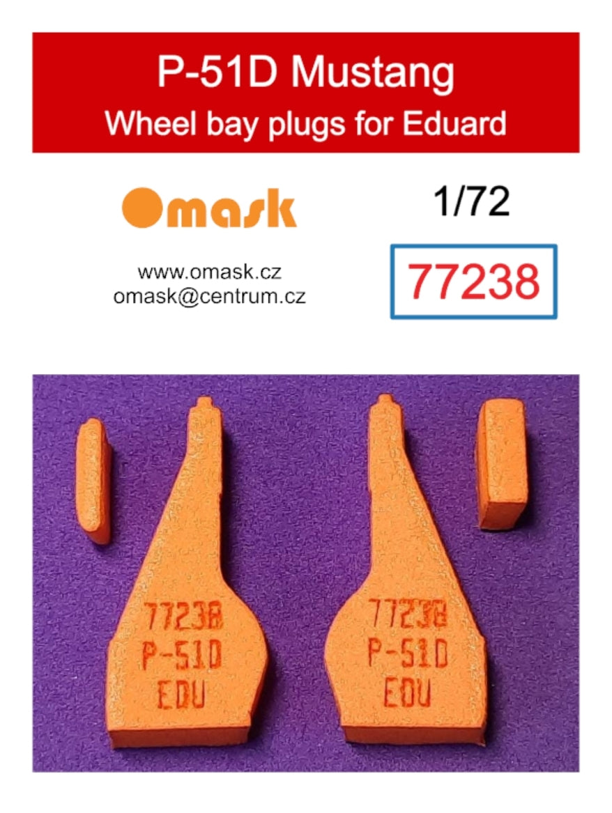 Omask 77238 Bouchons de passage de roue pour P-51D Mustang (pour Eduard) 1/72
