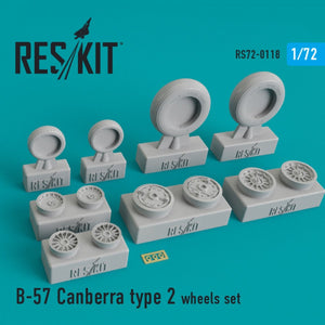 RESKIT RS72-0118 B-57 CANBERRA TYPE 2 ENSEMBLE DE ROUES 1/72