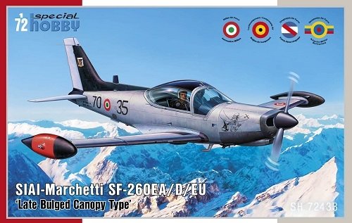 Special Hobby 72433 SIAI-Marchetti SF-260 EA/D/EU « Verrière bombée tardive » 1/72