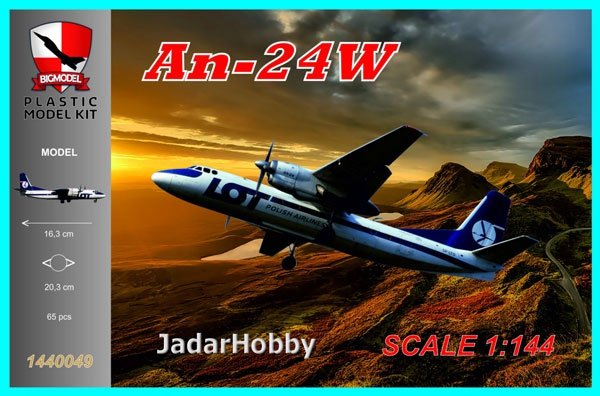 Maquette grand format 1440049 Antonov An-24W en vol (1/144)