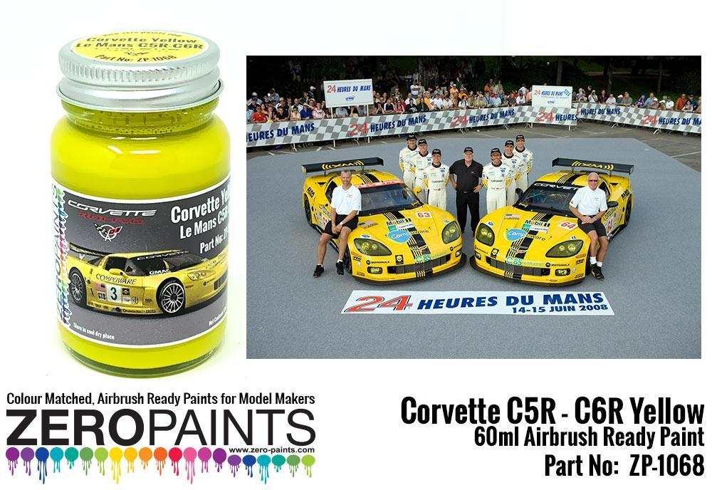 Peinture jaune Zero Paints 1068 pour Corvettes C5R-C6R 60 ml