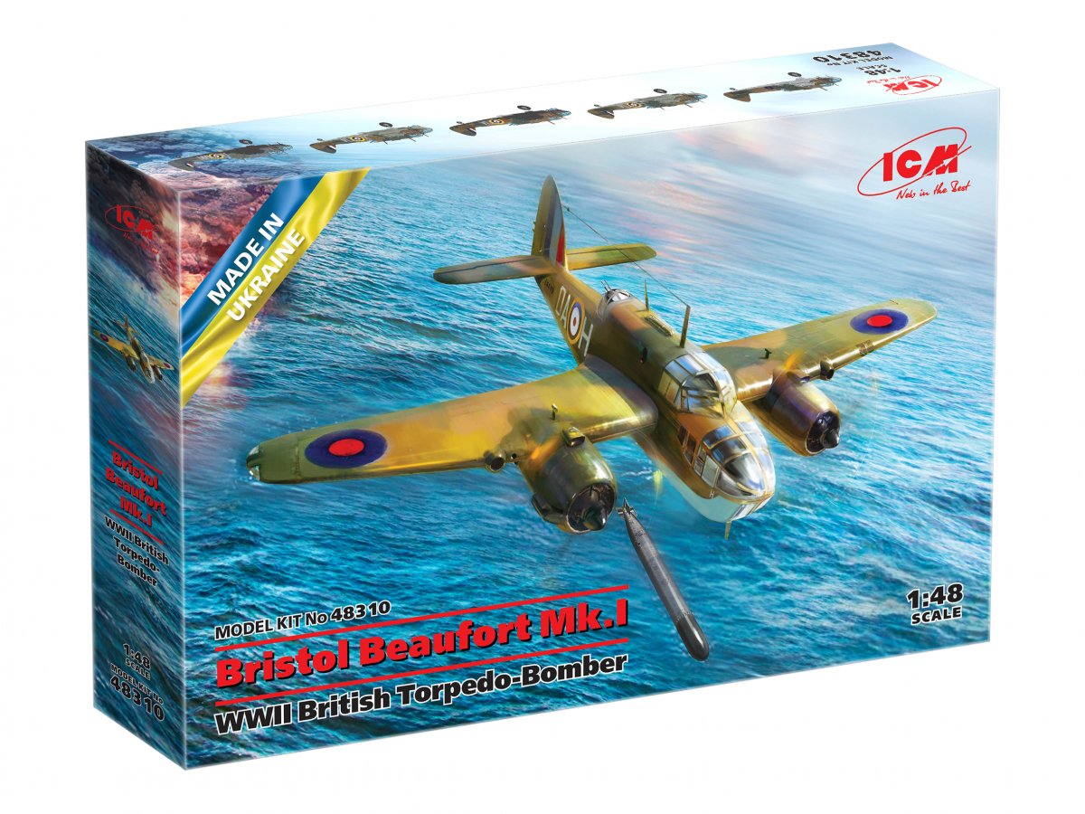 ICM 48310 Bristol Beaufort Mk.I Bombardier-torpilleur britannique de la Seconde Guerre mondiale, échelle 1/48 – Bild 2