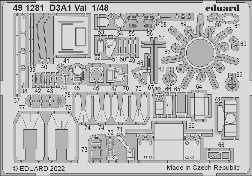 Eduard 491281 D3A1 Val HASEGAWA 1/48 – immagine 2