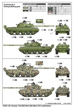 Trumpeter 01554 T-62 BDD russe Mod.1984 (1/35) – immagine 3