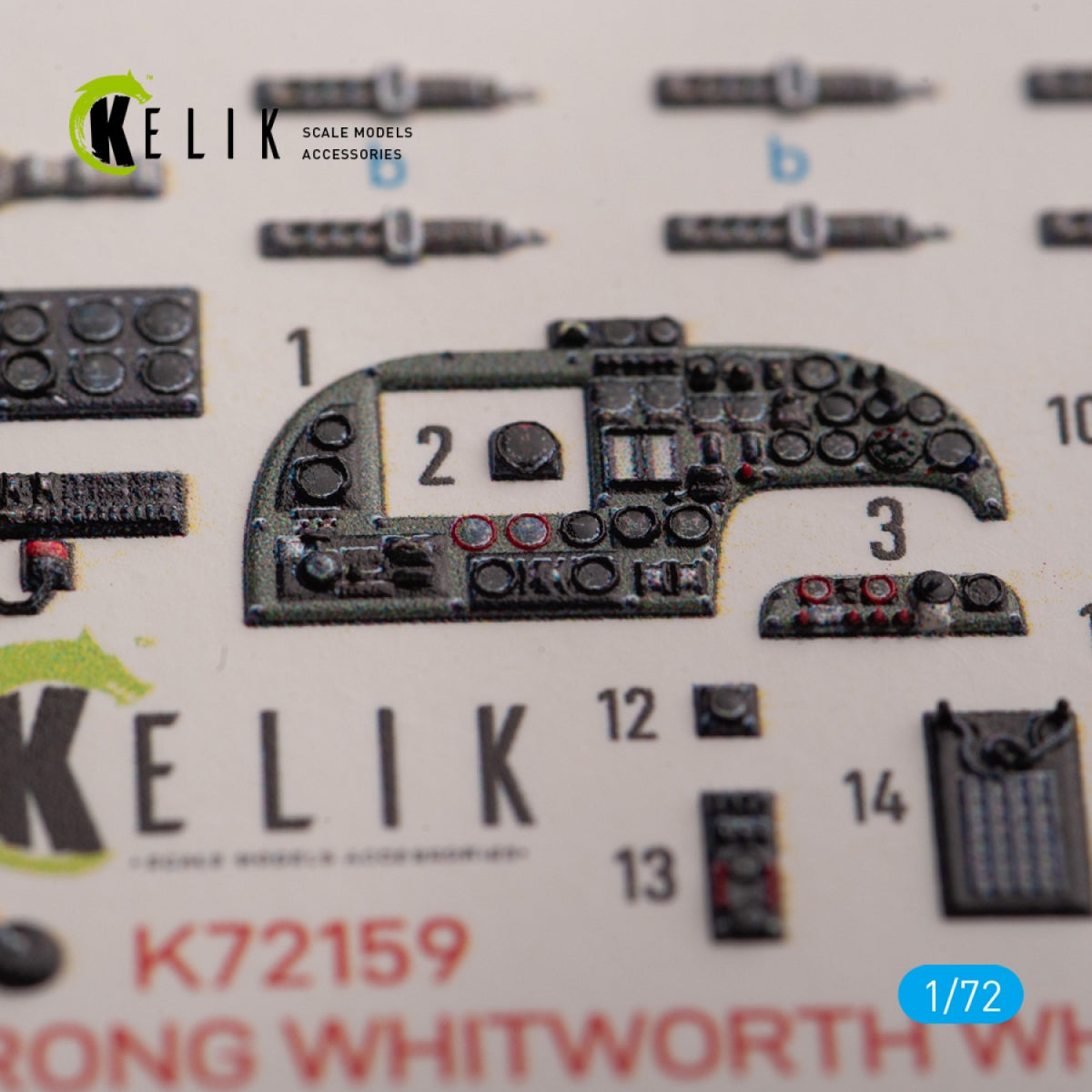 KELIK K72159 ARMSTRONG WHITWORTH WHITLEY MK.V - décalcomanies 3D intérieures pour maquette Airfix au 1/72 – image 2