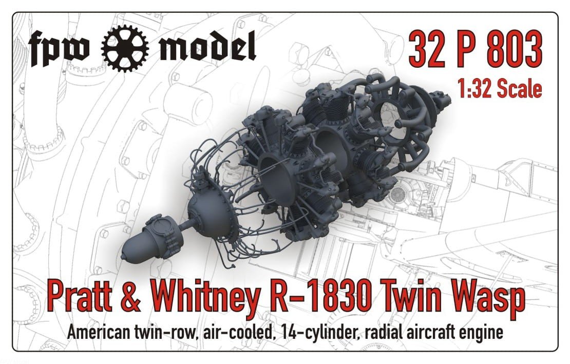 FPW Model 32P803 Pratt &amp; Whitney R-1830 Twin Wasp (Full) 1/32