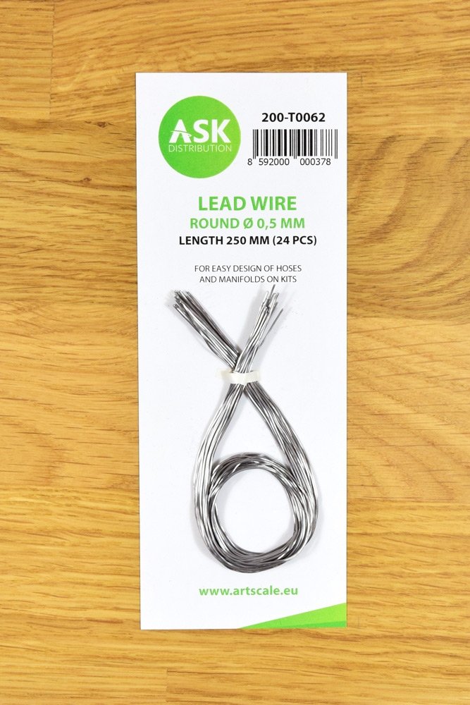 Fil conducteur ASK T0062 - Rond Ø 0,5 mm x 250 mm (24 pièces)
