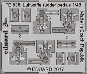 Eduard FE838 Pédales de gouvernail Luftwaffe 1/48