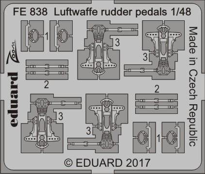 Eduard FE838 Pédales de gouvernail Luftwaffe 1/48
