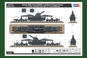Hobby Boss 82961 Camion allemand KARL-Geraet 040/041 sur châssis de transport ferroviaire 1/72 – image 2