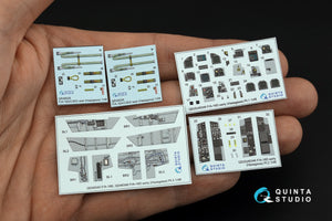 Intérieur imprimé en 3D et coloré sur papier décalcomanie Quinta Studio QD48346 FA-18D (Hasegawa) à l&amp;#39;échelle 1/48 – immagine 5