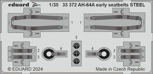 Eduard 33372 AH-64A ceintures de sécurité anciennes STEEL TRUMPETER 1/35