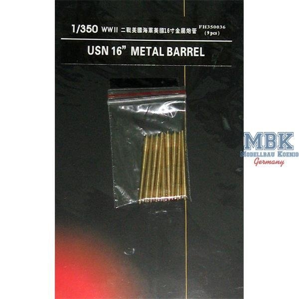 Flyhawk FH350036 Canons métalliques USN de 16 pouces (9 pièces) Seconde Guerre mondiale, échelle 1/350 – imagen 2