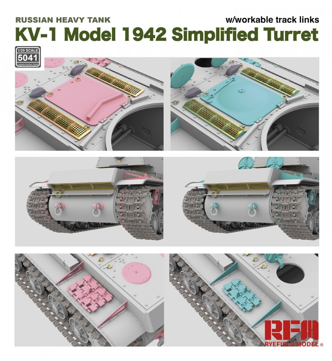Maquette Rye Field 5041 KV-1 Modèle 1942 Tourelle simplifiée 1/35 – Bild 5