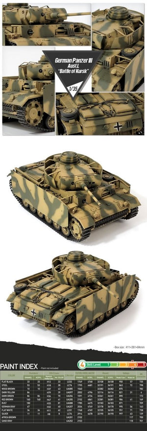 Maquette Academy 13545 Panzer III Ausf L allemand « Bataille de Koursk » au 1/35 – image 6