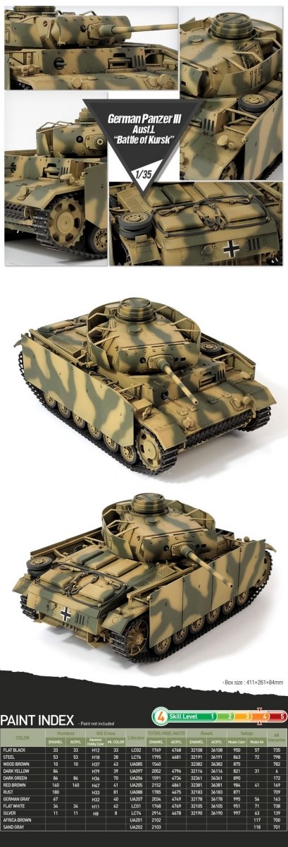 Maquette Academy 13545 Panzer III Ausf L allemand « Bataille de Koursk » au 1/35 – image 6