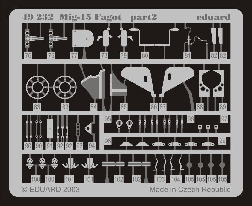 Eduard 49232 MiG-15 Fagot 1/48 Trompettiste – immagine 3