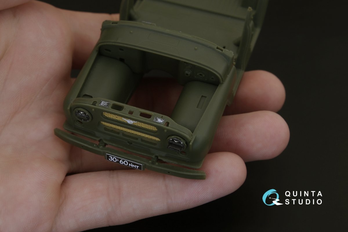 Intérieur imprimé en 3D et coloré sur papier décalcomanie Quinta Studio QD35010 UAZ 469 (pour maquette Trumpeter) 1/35 – image 5