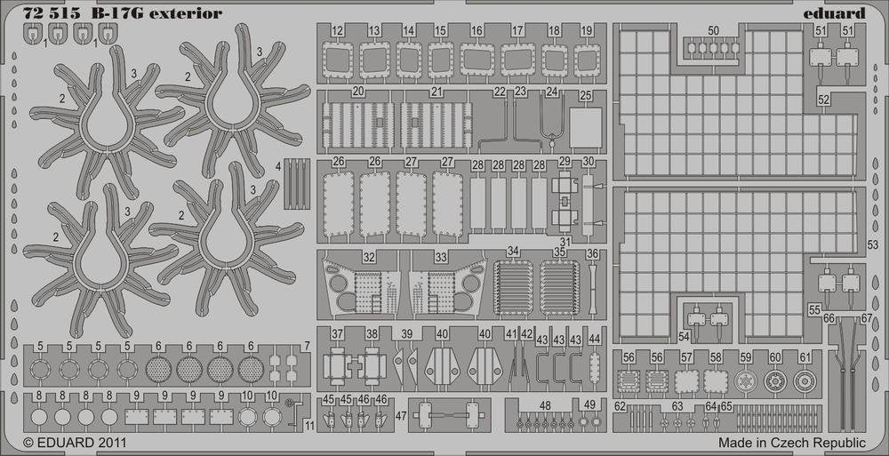 Eduard 72515 B-17G extérieur 1/72 REVELL 