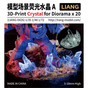 Cristal imprimé en 3D Liang 0426 pour diorama A 1/35 1/48 1/72
