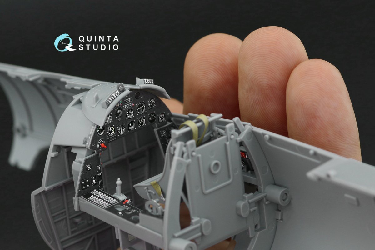 Intérieur imprimé en 3D et coloré sur papier décalcomanie Quinta Studio QD32092 F4U-1D (Tamiya) 1/32 – image 9