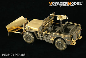 Maquette Voyager PEA185 Jeep Willys MB américaine de la Seconde Guerre mondiale avec chasse-neige et chaînes à neige (pour Tamiya / italien) 1/35 – image 3