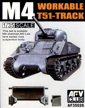 AFV Club 35026 Chenilles T51 fonctionnelles pour M3 Lee / M4 Sherman 1/35